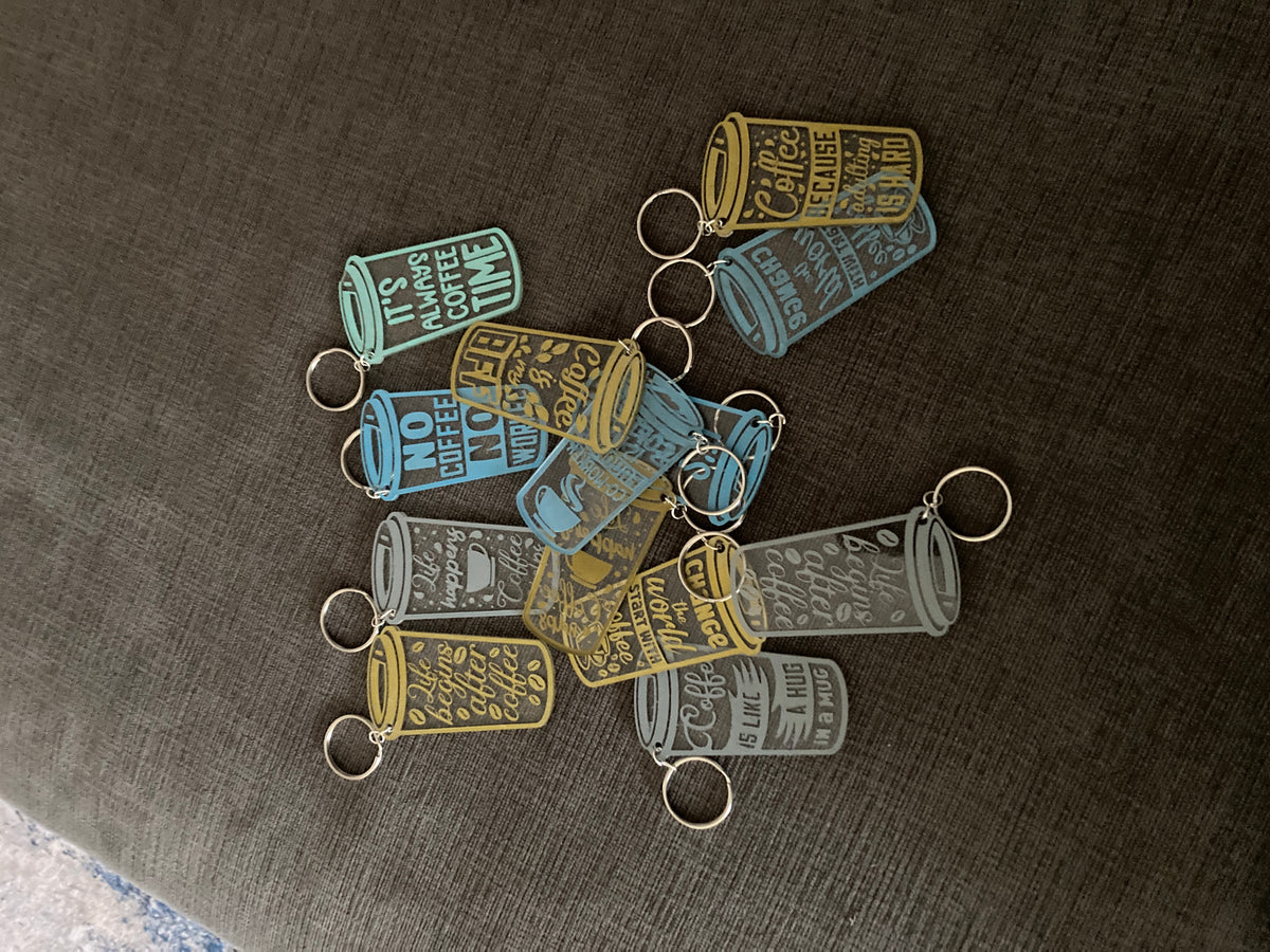 Coffee saying Keychain
