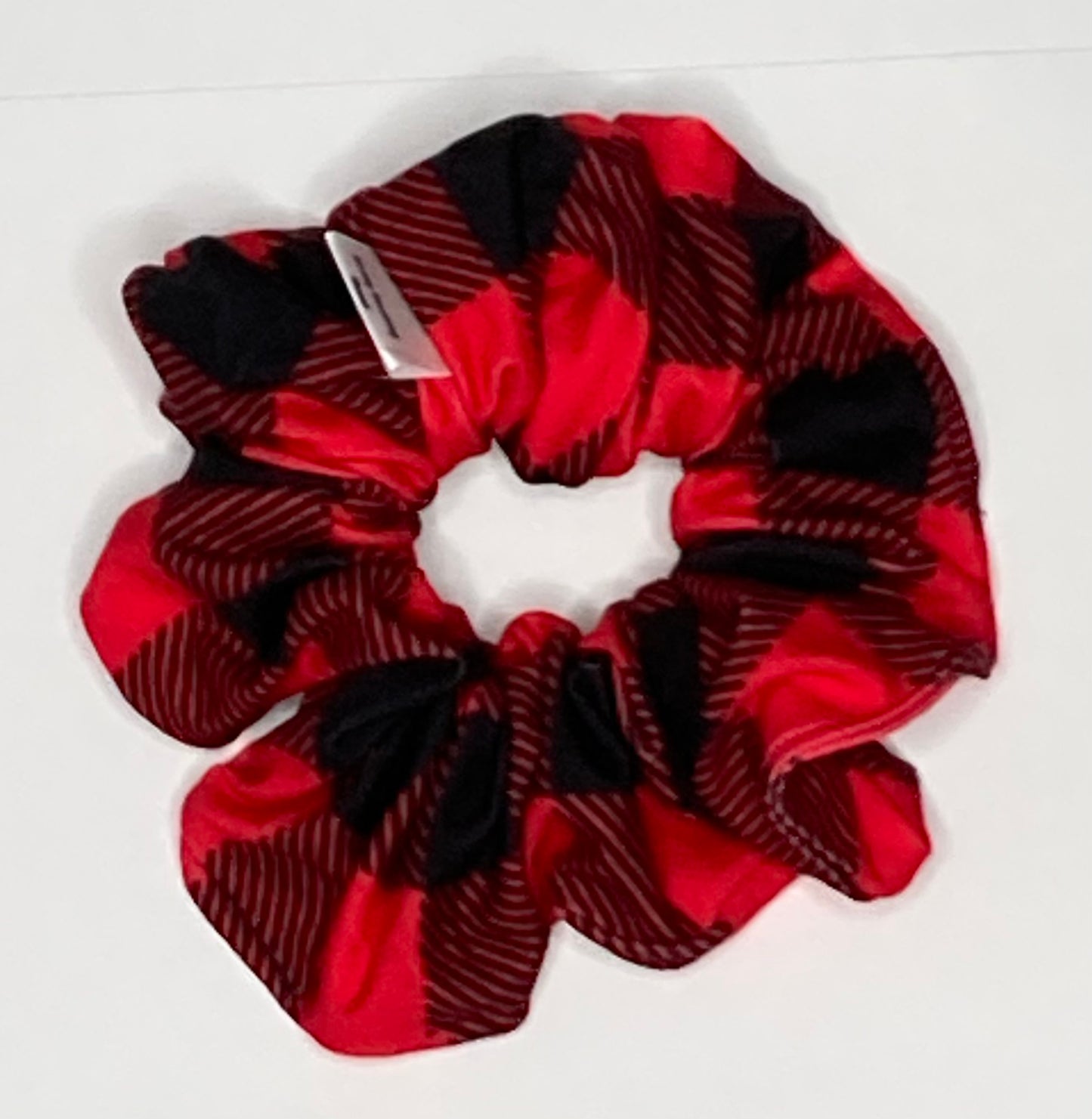 Red and Black Buffalo Plaid Scrunchie