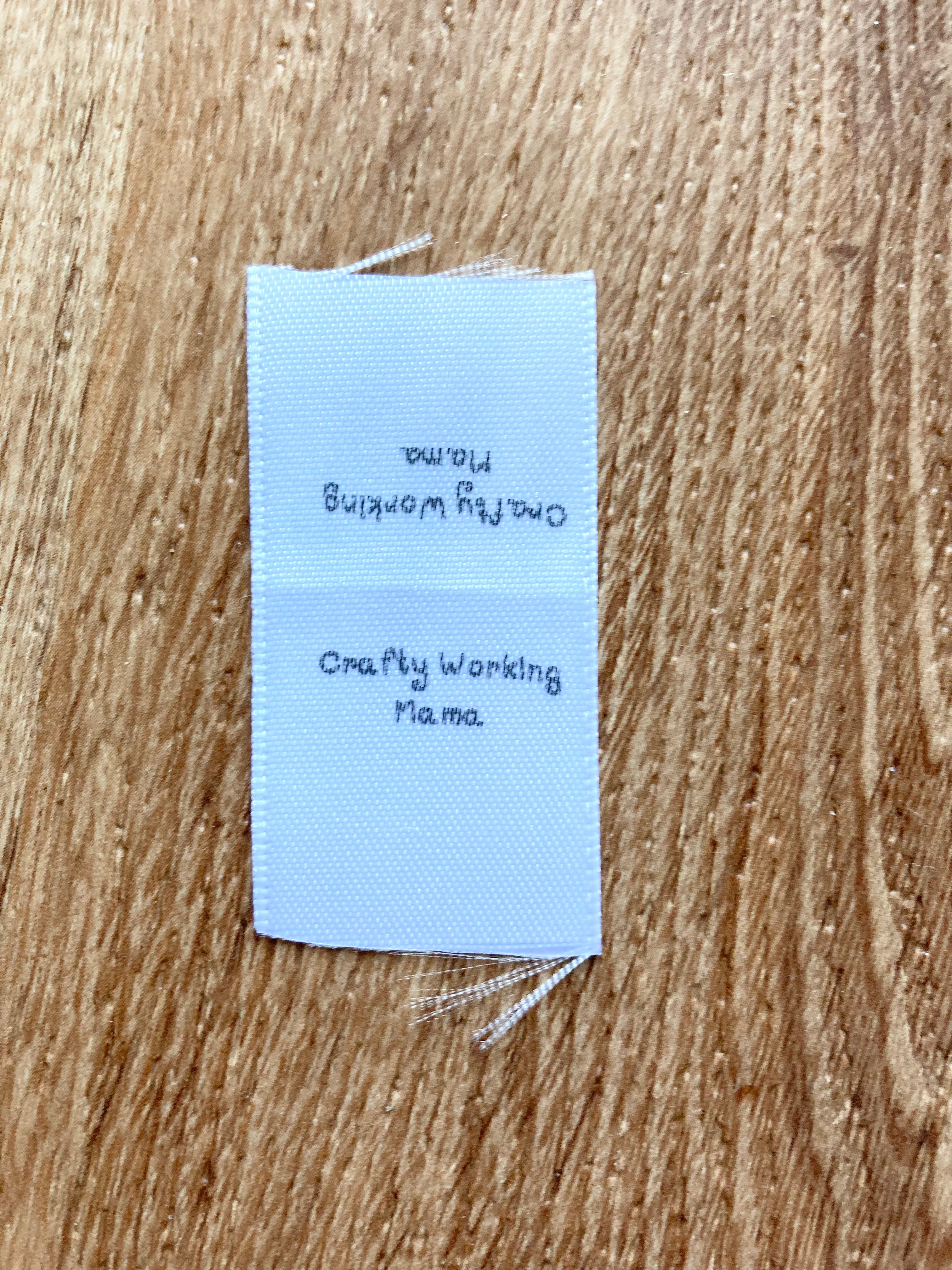 Tiny Custom Satin Tag Set, clothing tags, scrunchie labels, or logo ta –  Crafty Working Mama