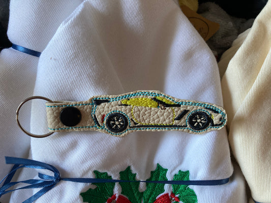 Embroidered key fobs