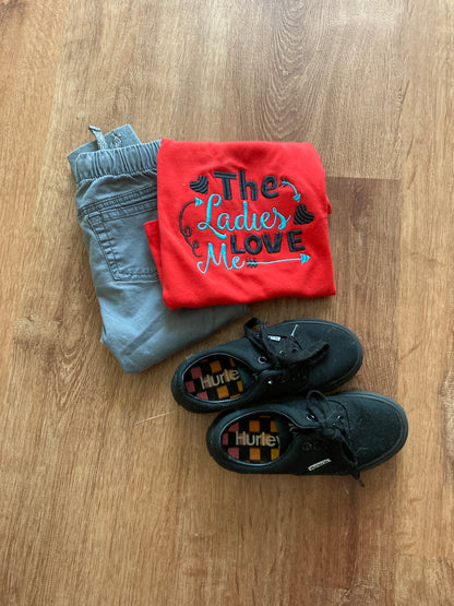 “The Ladies Love Me” Embroidered Valentine’s Day Shirt