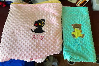 Personalized Minky Baby Blanket - Custom Name or Birth Stats, Soft Plush Keepsake Gift for Infants & Toddlers, Perfect Birthday or Baby Shower Gift