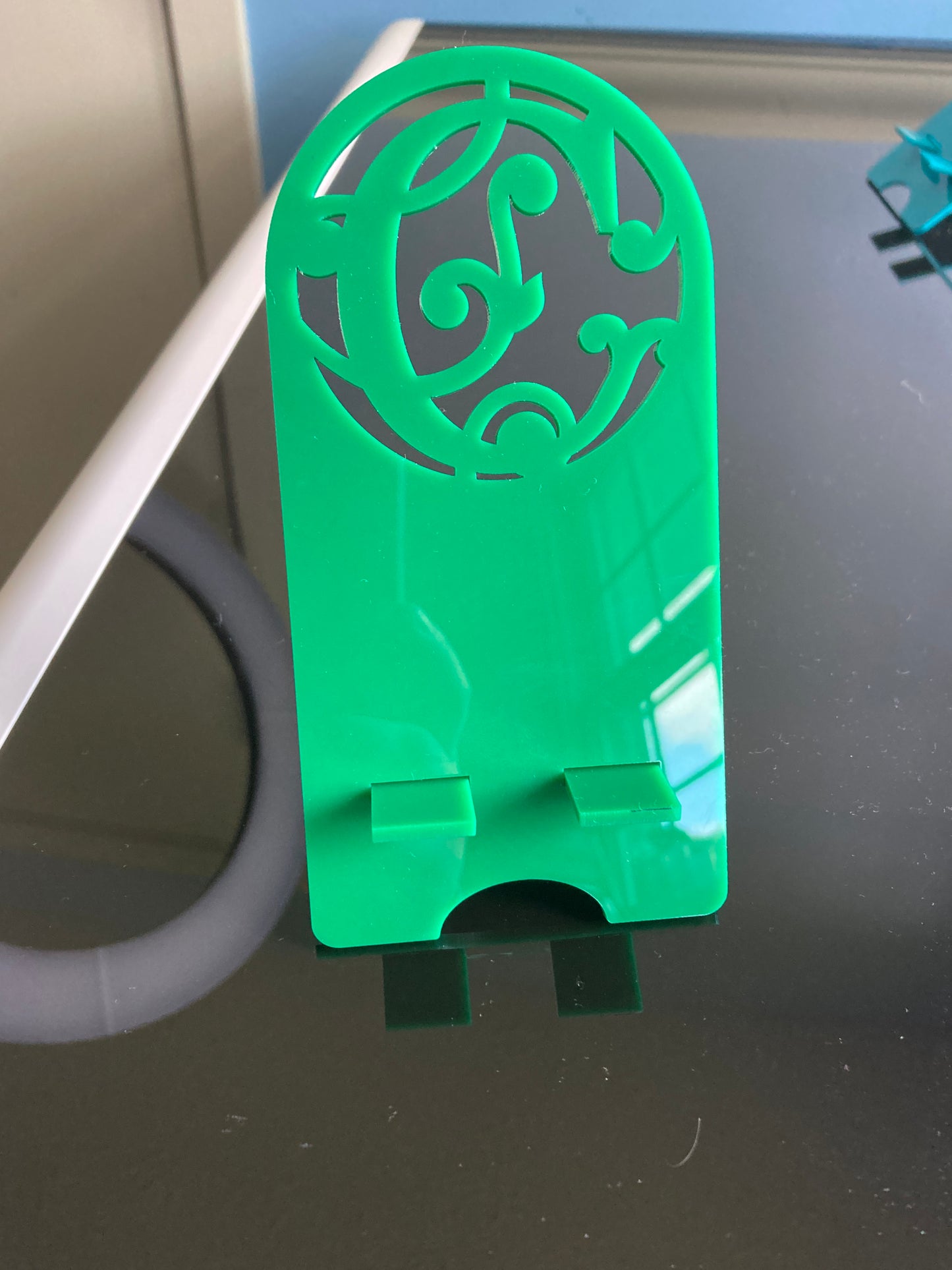 Personalized Monogram, Wood or Acrylic, Phone Stand – Custom Name or Company Logo