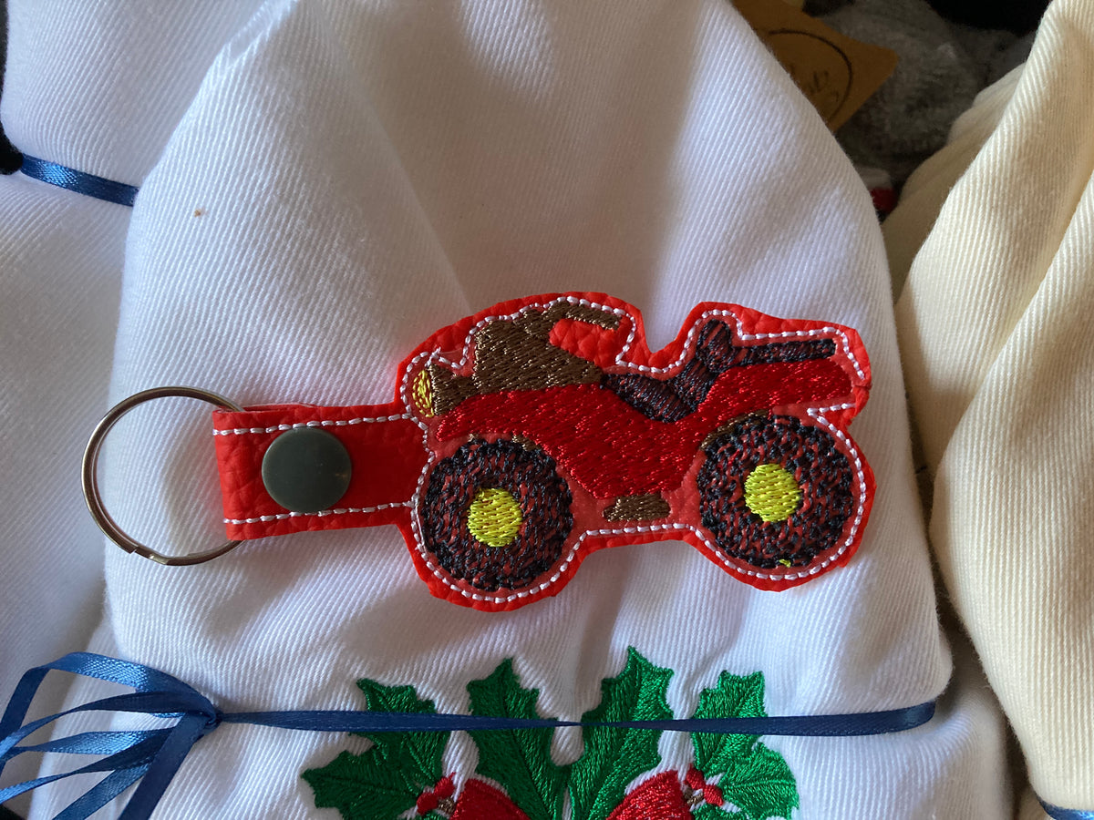 Embroidered key fobs