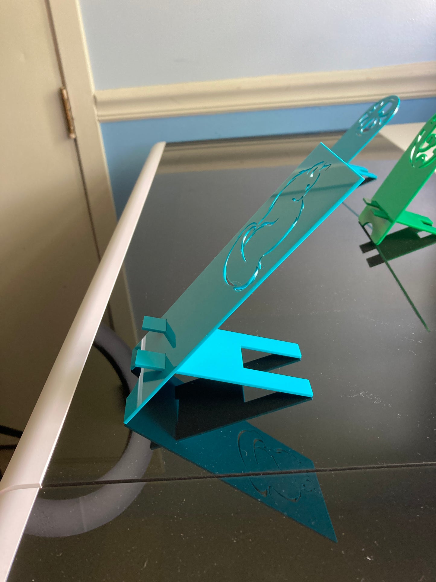 Personalized Monogram, Wood or Acrylic, Phone Stand – Custom Name or Company Logo