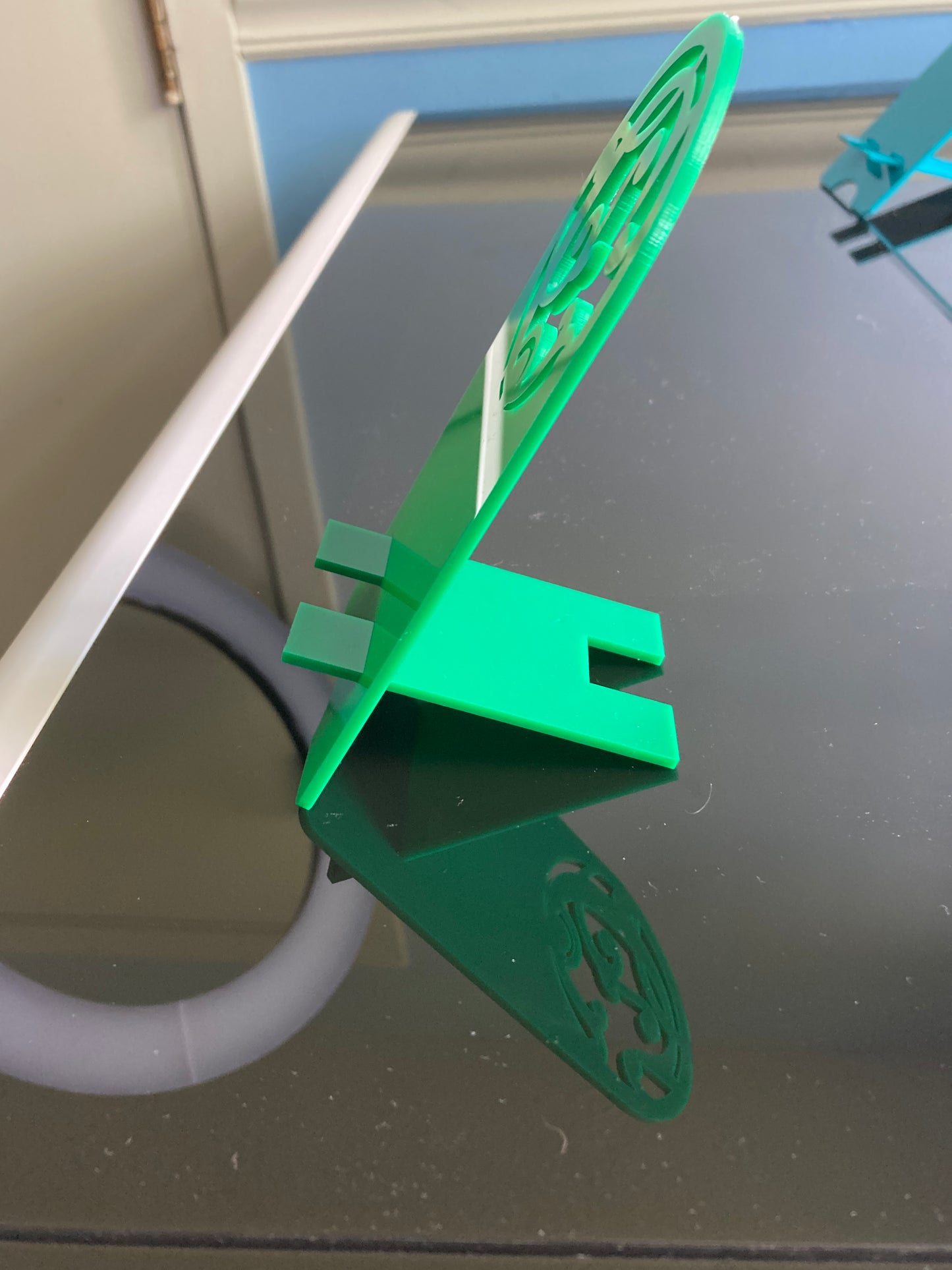 Personalized Monogram, Wood or Acrylic, Phone Stand – Custom Name or Company Logo