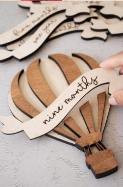 ✨ Hot Air Balloon Baby Milestone Cards — Cherish Every Month of Baby’s First Year