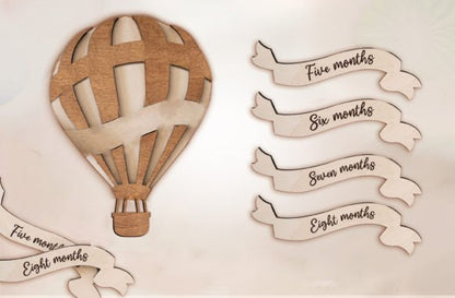 ✨ Hot Air Balloon Baby Milestone Cards — Cherish Every Month of Baby’s First Year