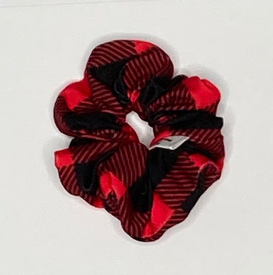 Red and Black Buffalo Plaid Scrunchie