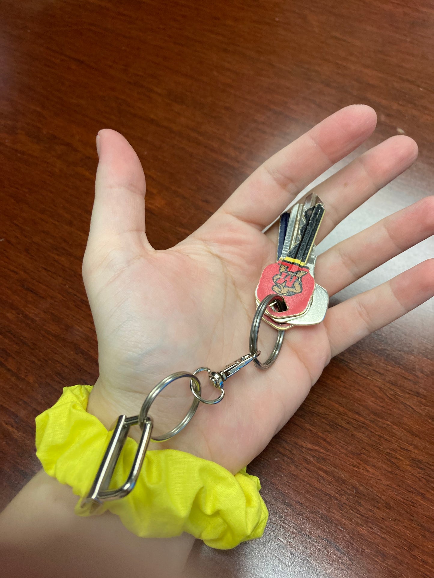 Scrunchie wristlet keychain