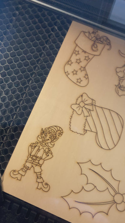 ✨ DIY Wooden Ornaments – Create, Paint & Personalize!