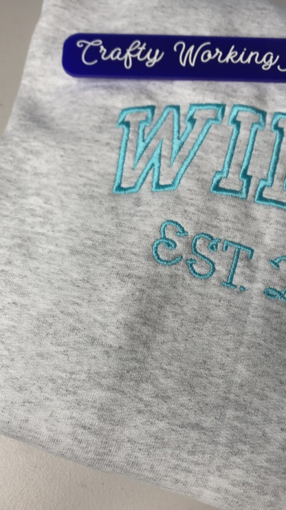 Custom Embroidered Wifey or Husband Crewneck