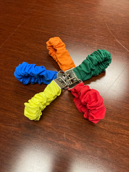 Scrunchie wristlet keychain