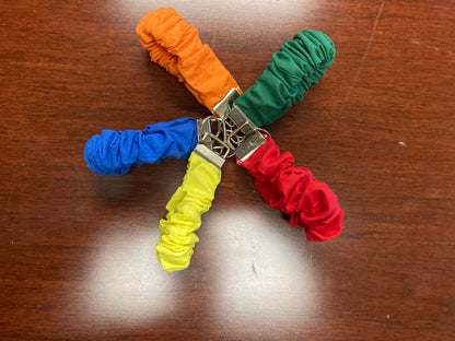 Scrunchie wristlet keychain